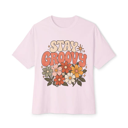 Stay Groovy Floral Oversized Tee