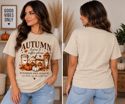 Autumn Leaves & Coffee Graphic Tee