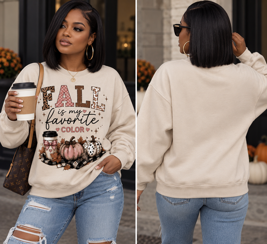 Fall Is My Favorite Color Cozy Graphic Sweatshirt