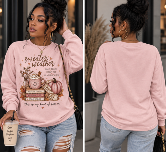 Sweater Weather Cozy Fall Graphic Sweatshirt 🍂💕