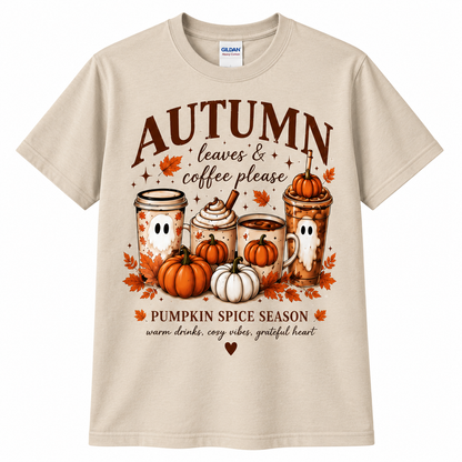 Autumn Leaves & Coffee Graphic Tee